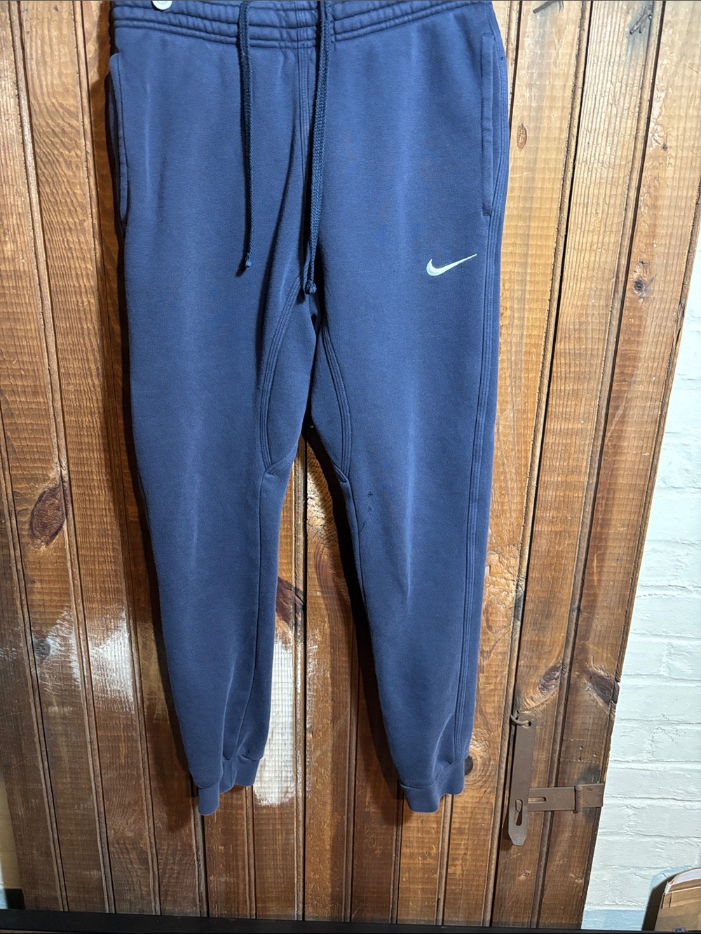 Nike Navy Blue Swoosh Fleece Joggers